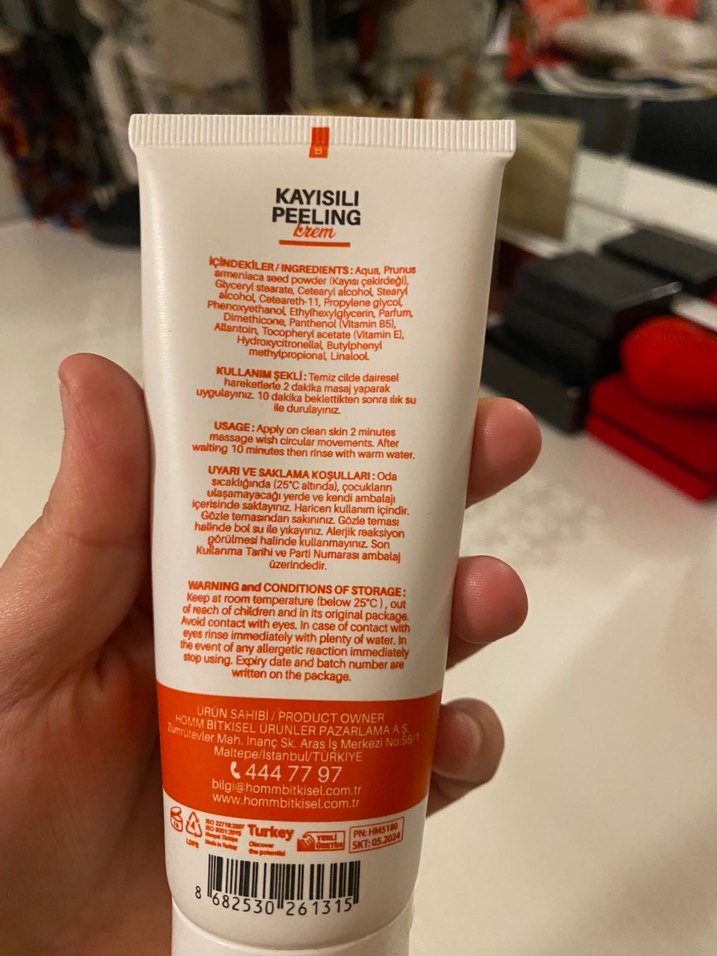 Hoom Bitkisel Kayısılı Peeling Krem 100ml - Görsel 2