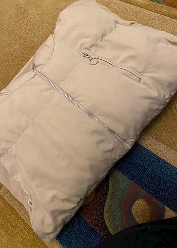 Kolsuz Bej renginde Kadın Şişme Yelek - Görsel 3