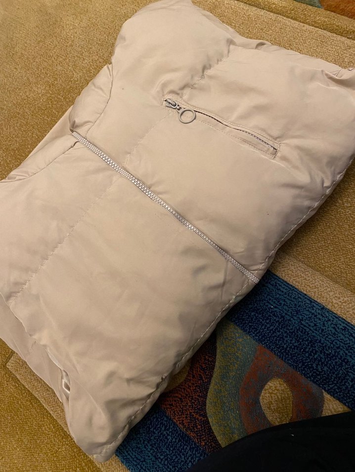 Kolsuz Bej renginde Kadın Şişme Yelek - Görsel 3