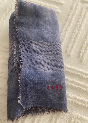Bohem Örgü Denim Kadın Şal