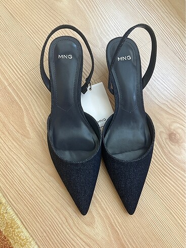 Mango Mango Denim Lacivert Topuklu Ayakkabı
