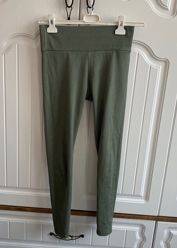 Gri-Yeşil Midi Spor Tayt - Görsel 2