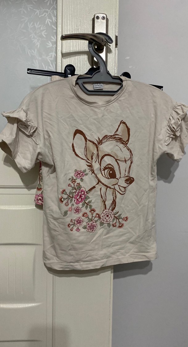 Kızlar için Bohem Stil Baskılı Pamuk şort tişört takım - Görsel 3