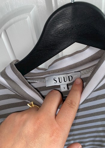 Suud collectıon Gri Çizgili Uzun KolluBluz - Görsel 2