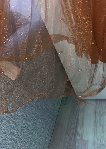 Kiremit inci detaylı tesettür abiye - Görsel 5