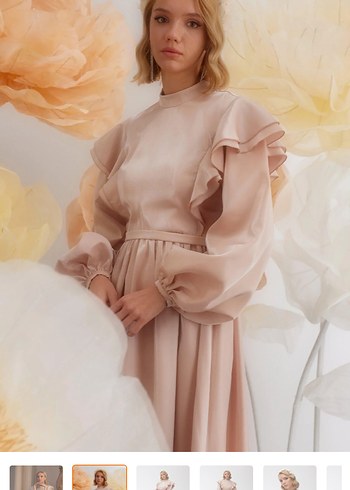 Manuka ışıltılı Grace pembe abiye - Görsel 2