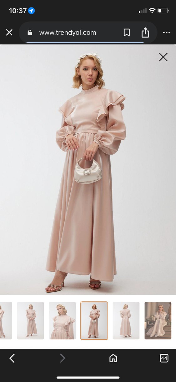 Manuka ışıltılı Grace pembe abiye - Görsel 4