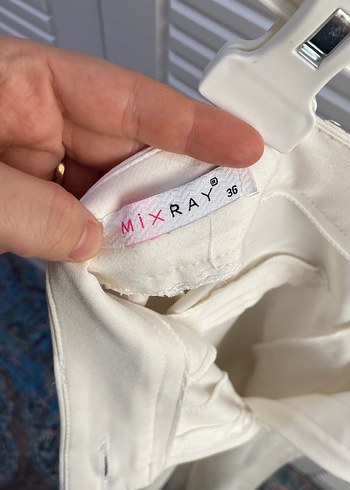 Bej Kadın Keten Kumaş Pantolon - Görsel 3