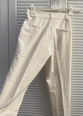 Bej Kadın Keten Kumaş Pantolon - Görsel 4