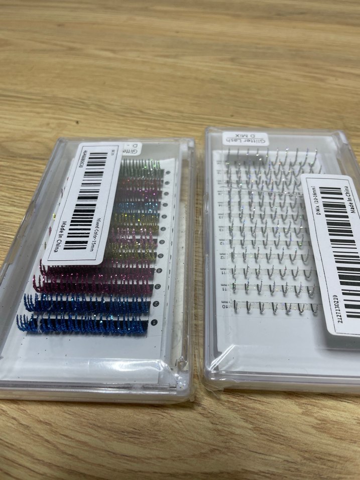 Renkli Parlak Takma Kirpik Seti - Görsel 2