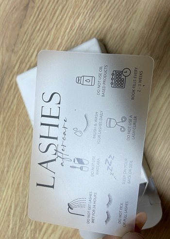 Beyaz Gri Takma Kirpik Kullanım kartı - Görsel 3