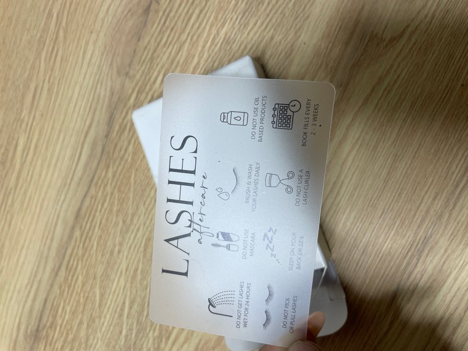 Beyaz Gri Takma Kirpik Kullanım kartı - Görsel 3