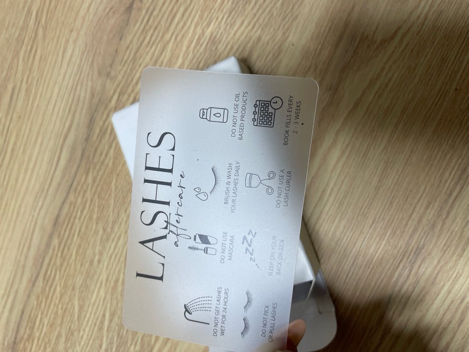 Beyaz Gri Takma Kirpik Kullanım kartı - Görsel 2