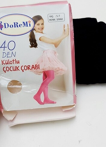 5 Yaş Beden pembe Renk Kız çocuk külotlu çorap
