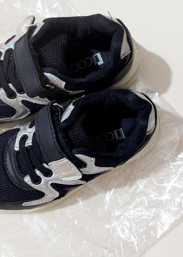 Kız çocuk siyah spor ayakkabı  - Görsel 2