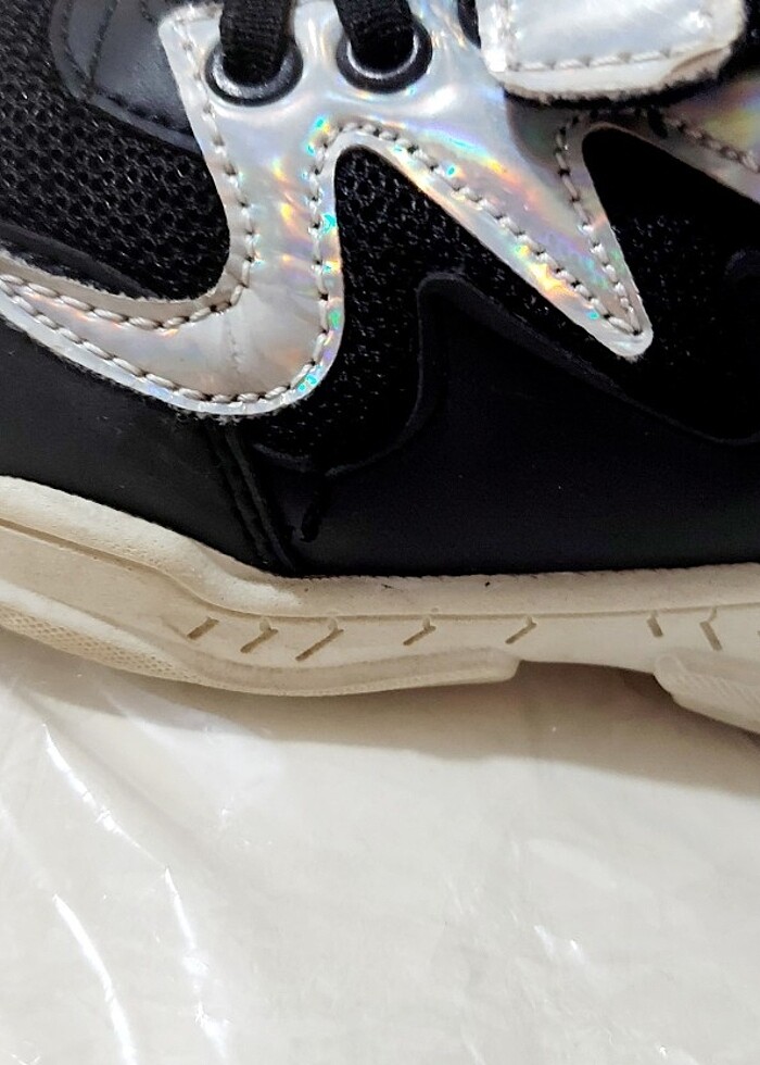 Kız çocuk siyah spor ayakkabı  - Görsel 4