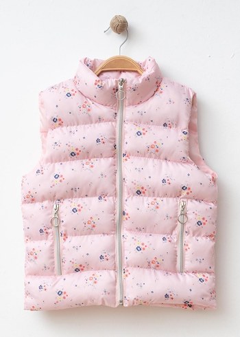 Kız Çocuk Fermuarlı Yelek, Kolsuz, Sokak Stili - Görsel 3