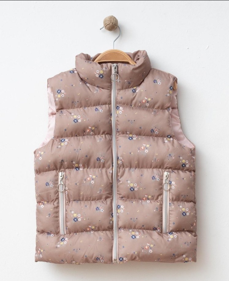 Kız Çocuk Fermuarlı Yelek, Kolsuz, Sokak Stili - Görsel 2