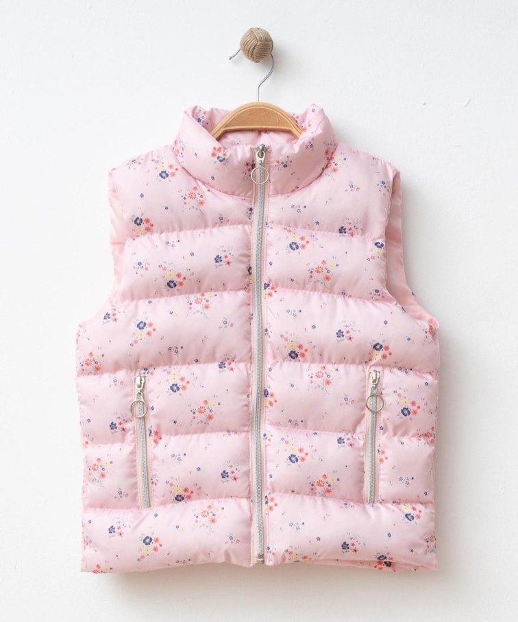 Kız Çocuk Fermuarlı Yelek, Kolsuz, Sokak Stili - Görsel 3