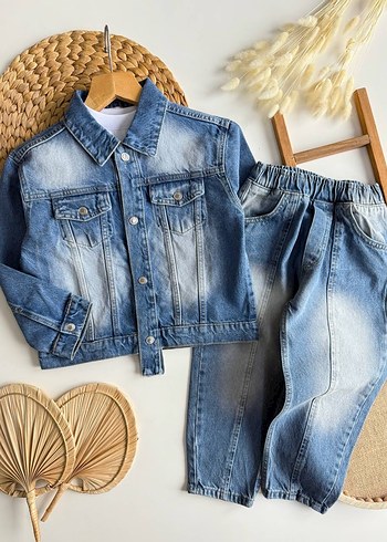 Erkek Çocuk Mavi Denim Ceket - Görsel 2