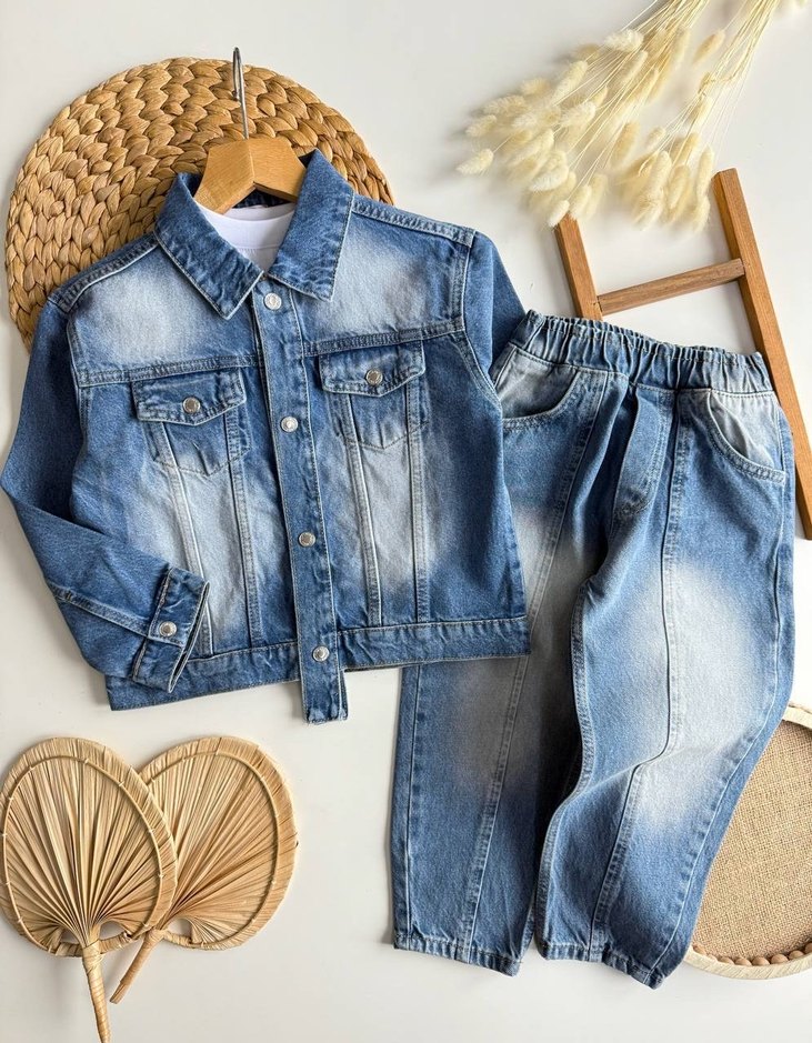 Erkek Çocuk Mavi Denim Ceket - Görsel 2