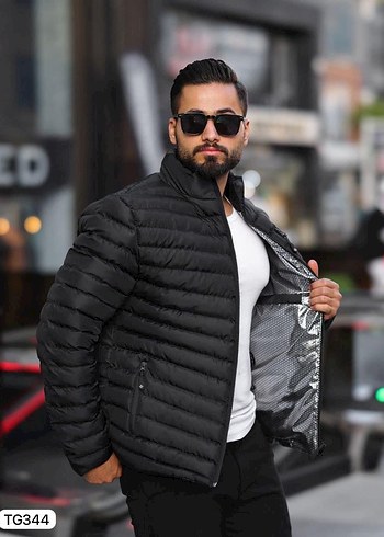 Siyah Erkek Street Style Kısa Mont - Görsel 3