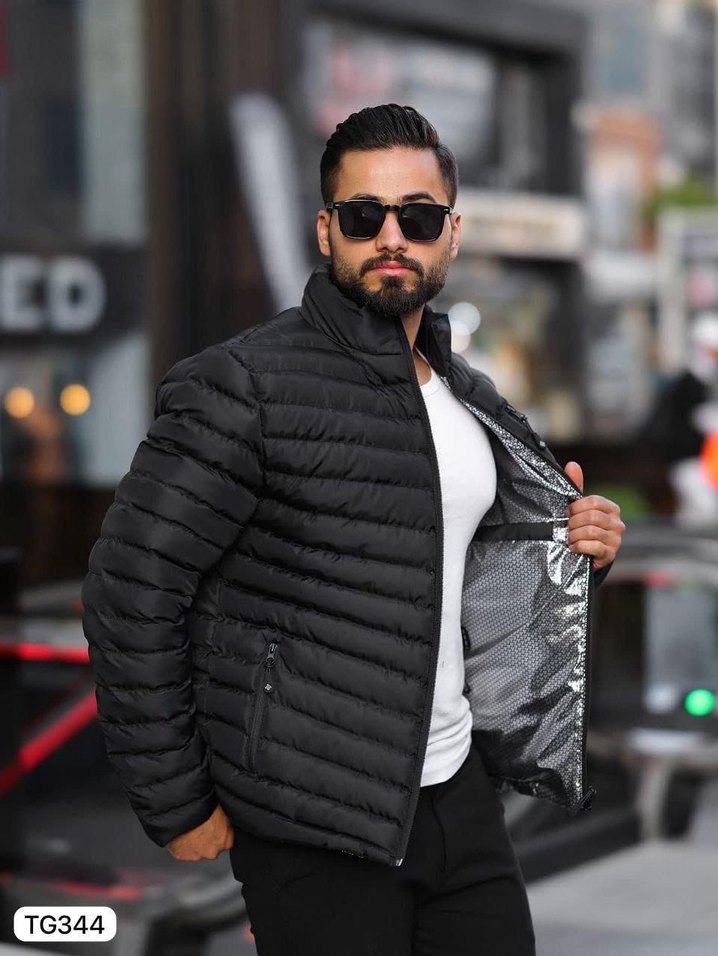 Siyah Erkek Street Style Kısa Mont - Görsel 3