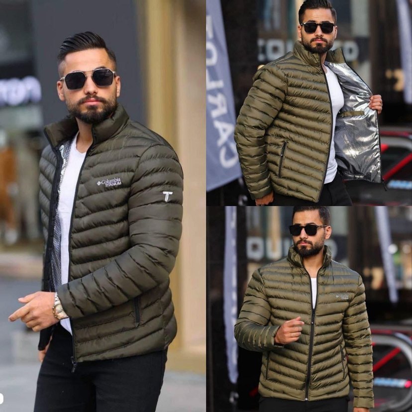 Erkek Haki Kamuflaj Şişme Mont - Görsel 2