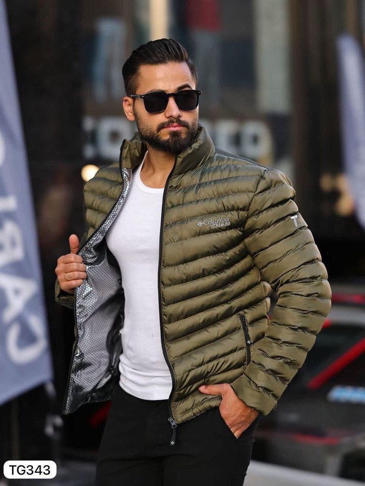 Erkek Haki Kamuflaj Şişme Mont - Görsel 4