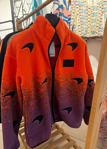 Turuncu Renkli Fermuarlı Streetwear Mont - Görsel 2