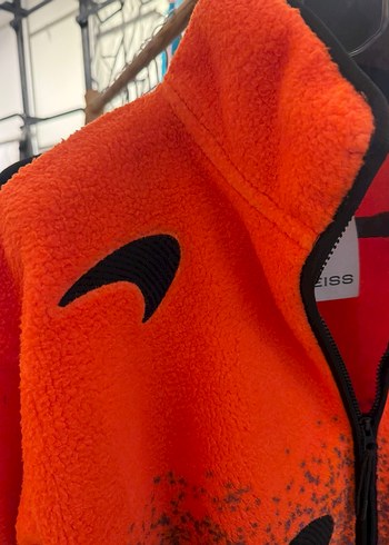 Turuncu Renkli Fermuarlı Streetwear Mont - Görsel 5