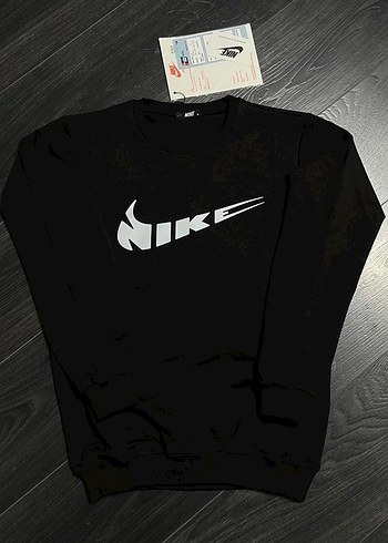 Nike Siyah Baskılı Erkek Sweatshirt - Görsel 3