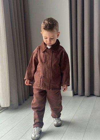 Kahverengi Çocuk Takım Elbise - Görsel 3