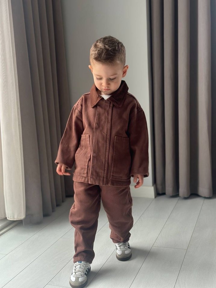 Kahverengi Çocuk Takım Elbise - Görsel 3
