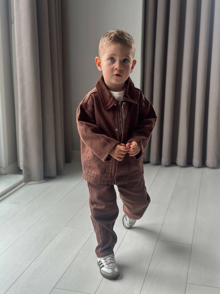 Kahverengi Çocuk Takım Elbise - Görsel 2