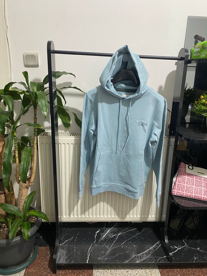 Gri Kapüşonlu Erkek Sweatshirt - Görsel 5