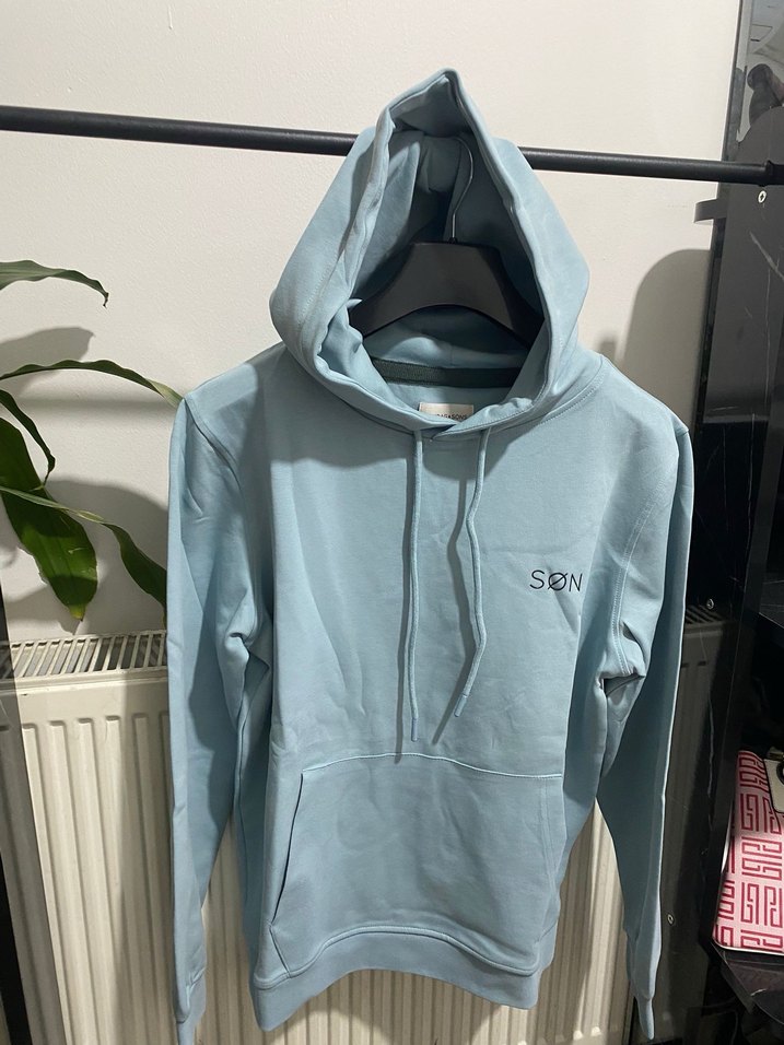 Gri Kapüşonlu Erkek Sweatshirt - Görsel 4