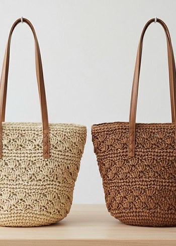 Püsküllü Bohem Örgü Kadın Çanta - Görsel 16