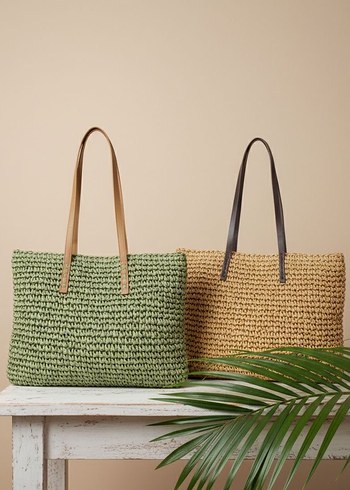 Püsküllü Bohem Örgü Kadın Çanta - Görsel 2