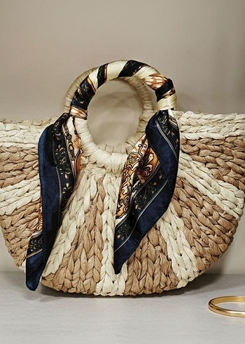 Püsküllü Bohem Örgü Kadın Çanta - Görsel 12