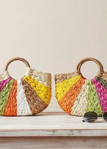 Püsküllü Bohem Örgü Kadın Çanta - Görsel 7