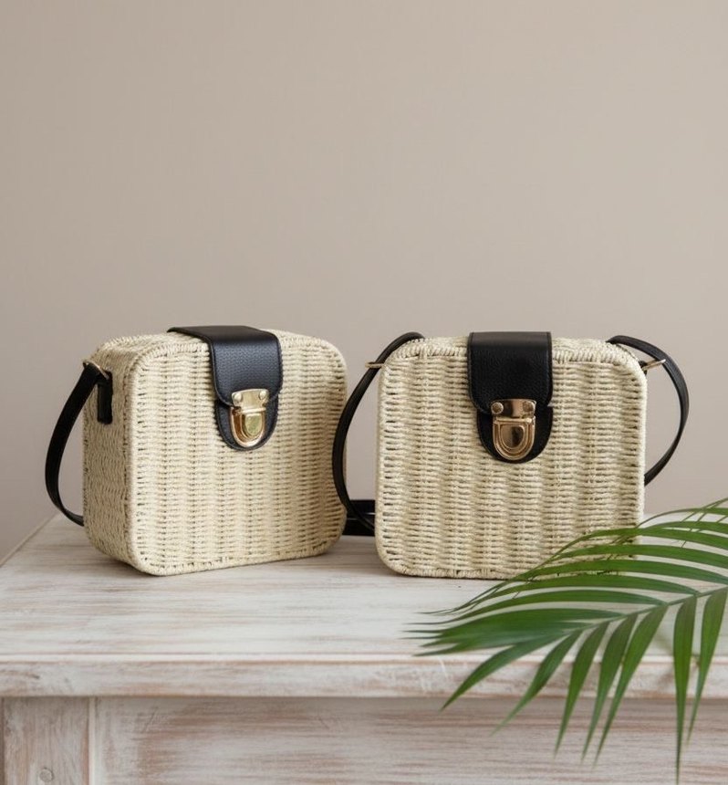 Püsküllü Bohem Örgü Kadın Çanta - Görsel 5