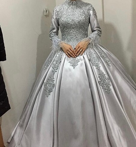 Gri prenses model nişanlık* hediyeli