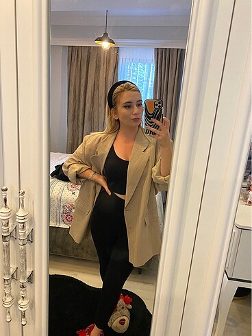 Bej oversize blazer ceket