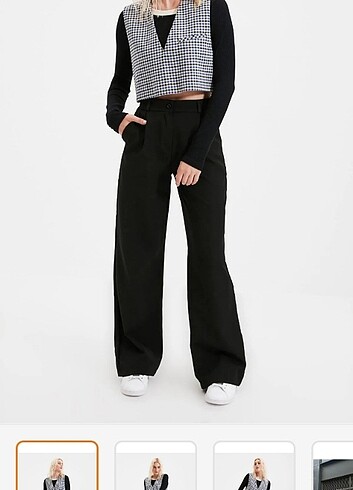 Trendyolmilla siyah wide leg pantolon 38 (M) beden