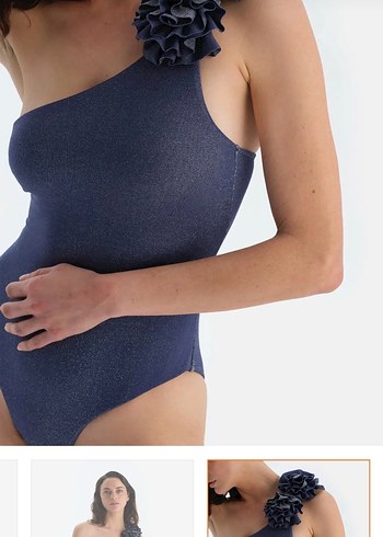 Dagi çiçekli simli mayo - Görsel 5