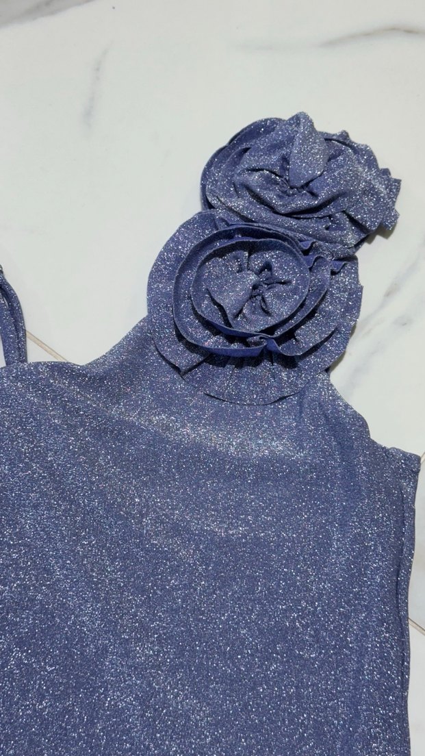 Dagi çiçekli simli mayo - Görsel 4