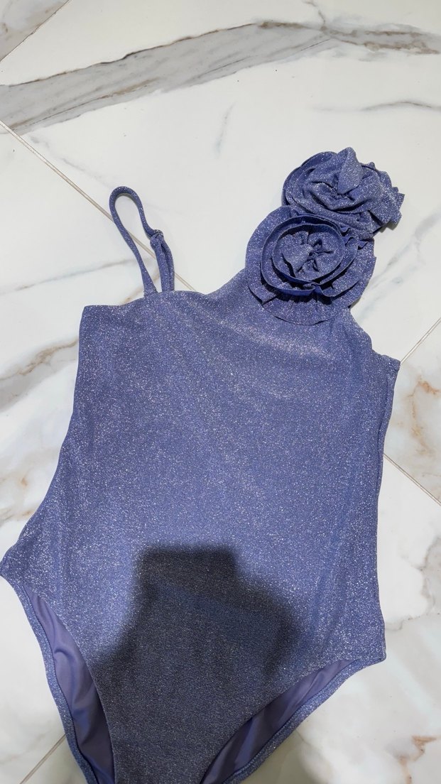 Dagi çiçekli simli mayo - Görsel 2