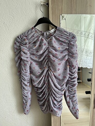 Zara tül bluz