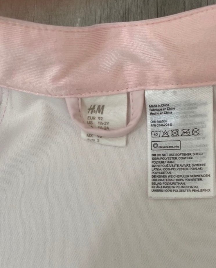 Düğmeli Pembe Kız Çocuk Yağmurluk - Görsel 3